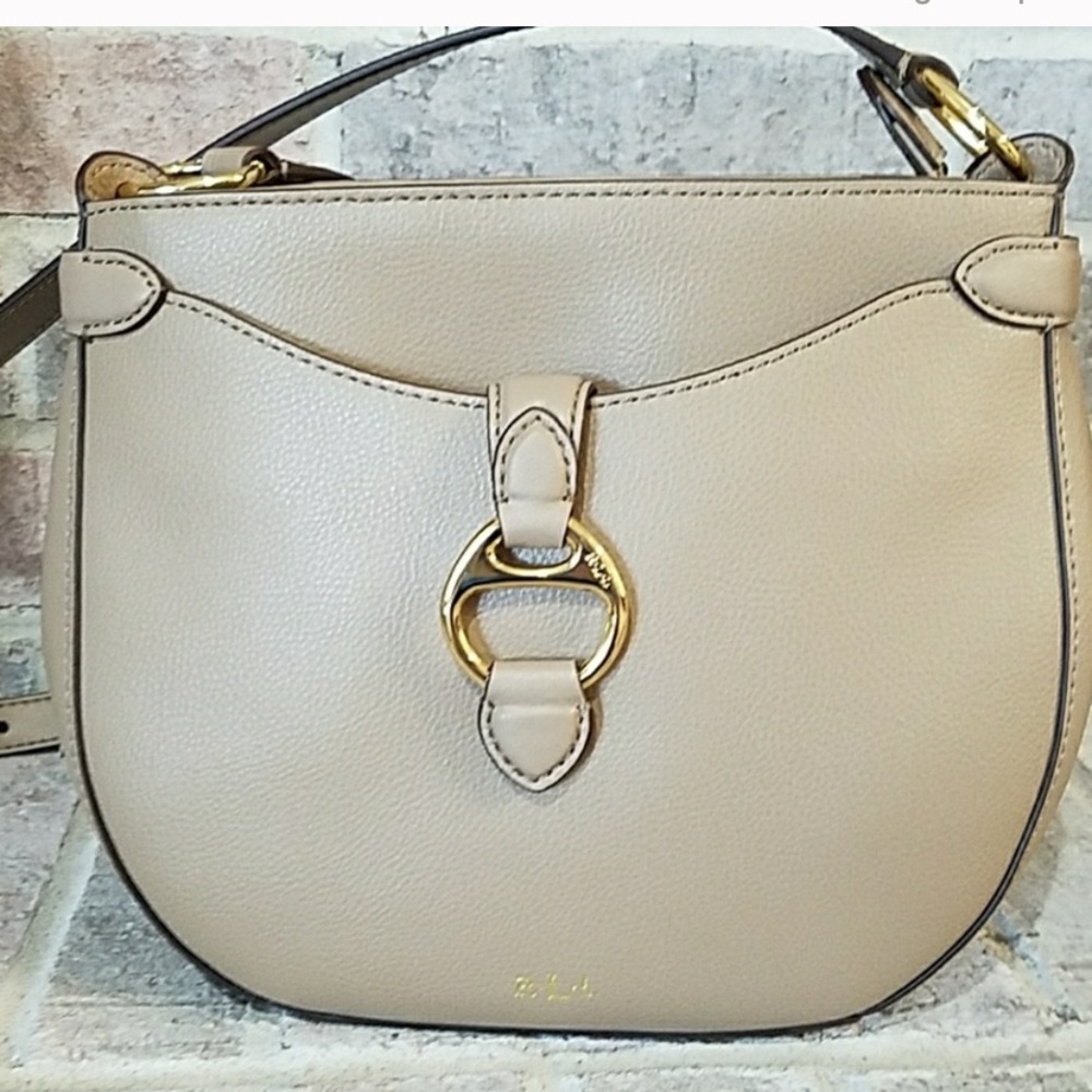 RALPH LAUREN tan cross body bag like new